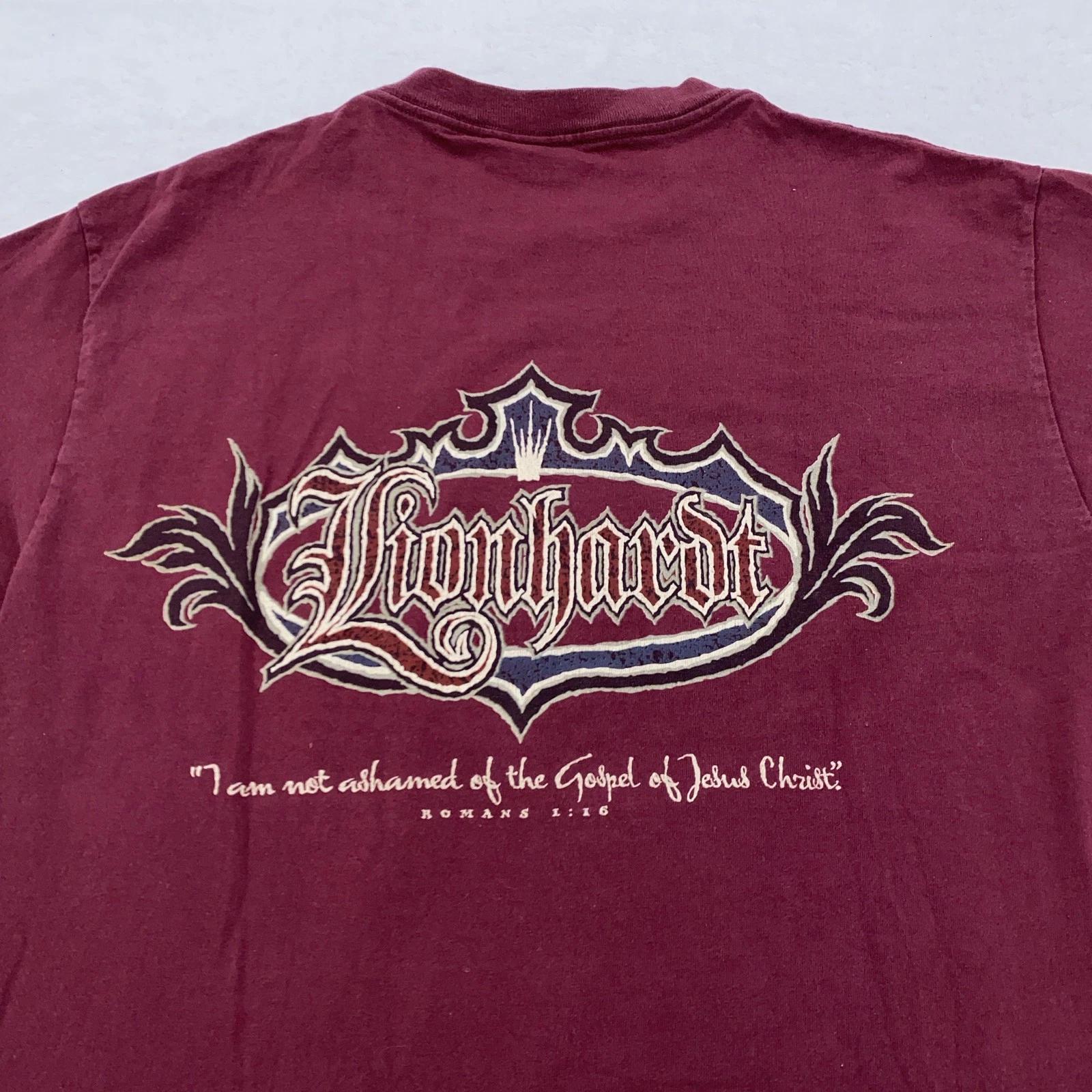 

Vintage Lionhardt Shirt Mens M/L Christian Gospel Bible Verse Romans 90s Jesus 4XL