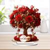 Acrylic Rose Day Rose Flower Table Centerpiece Tree Ornament 2D Valentine's for Living Room TV Wedding