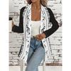 2026 Casual Open Front Cardigan Mid-Length Coat 3D Pumpkin Ghost Print