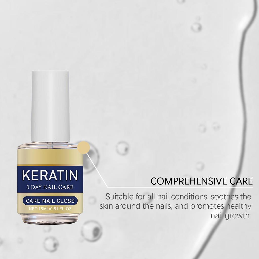 Keratin 3 Day Nail Care Treatment Nail Oil for Strengthening and Moisturizing Dry Brittle Nails with Care Nail Gloss 15ml 0 51 Fl Oz