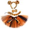 Tiger Giraffe Tutu Skirt for Cute Girls Halloween Christmas Costume for Toddler Animal Zoo Outfit Birthday Photoshoot Tutus