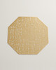 Golden Hexagon Table Mat PVC Placemat Hollow Insulation Coaster Pads Table Bowl Home Christmas Heat Resistant Modern Style Decor