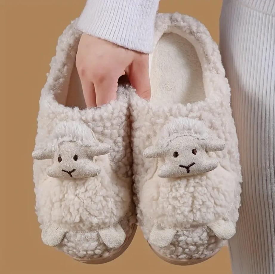 

Бавовняні тапочки, жіночі зимові домашні нековзкі та теплі милі пухнасті тапочки для домашнього вбрання, пара домашніх тапочок світло-коричневого кольору