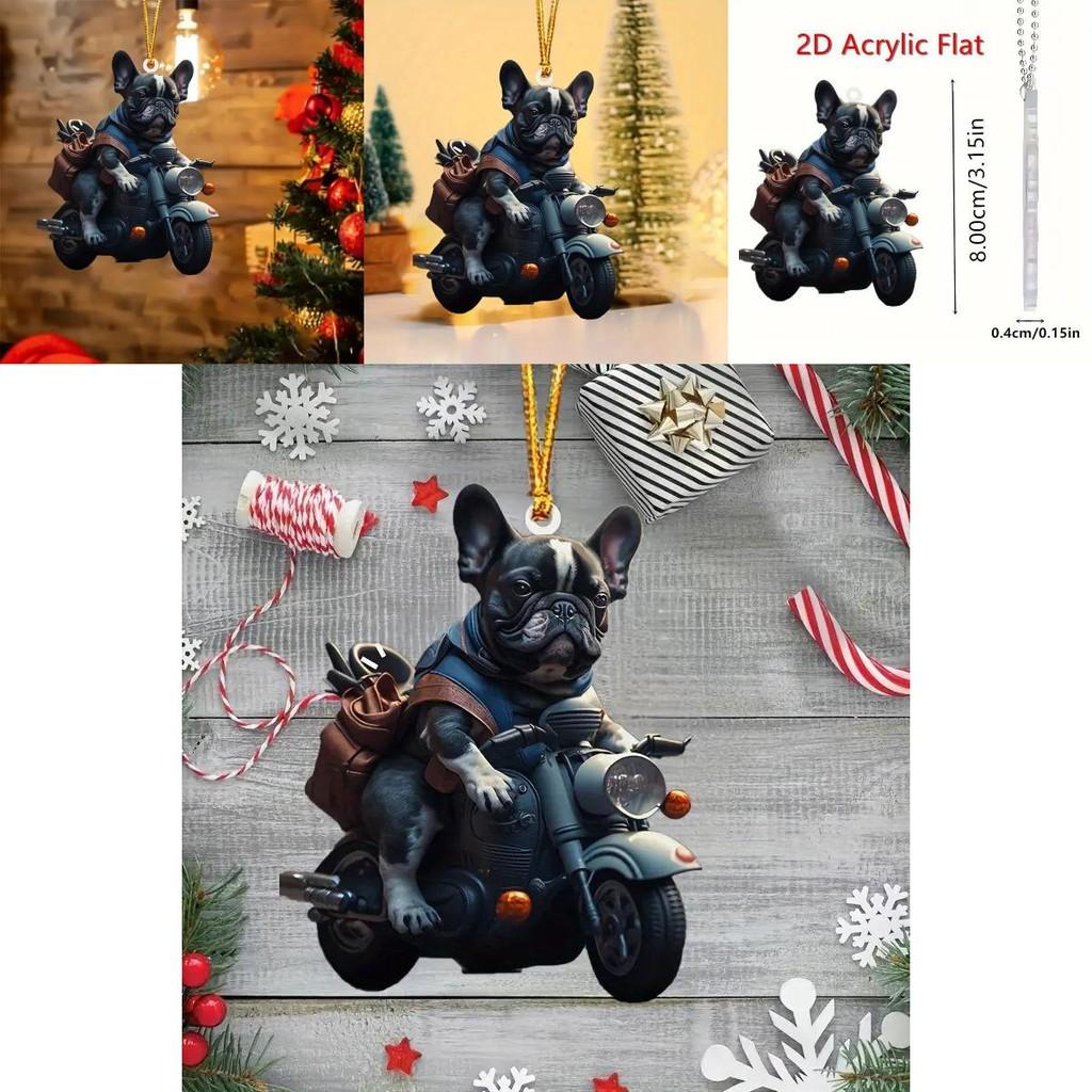 Unique Acrylic Christmas Gift Car Ornament Featuring Adorable Cartoon Design For Interior Decoration