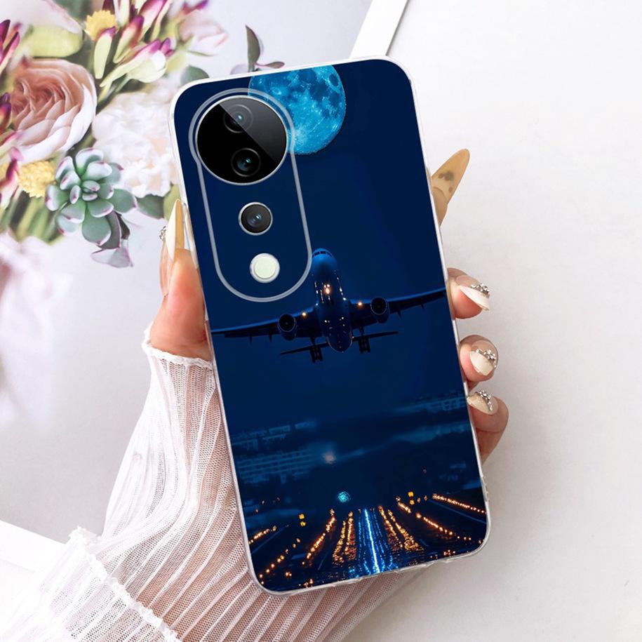For Vivo V40 V2348 Case V40 Pro V2347 Cover Luxury Dragon Cartoon Soft Silicone Phone Case For Vivo S19 Pro T3 Ultra Funda Coque