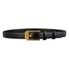 Simple Leather Belt For Women And Men With Silver Alloy Buckle For Casual And Office Wear