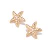 Exaggerated holiday style inlaid pearl starfish earrings beach style marine animal earrings