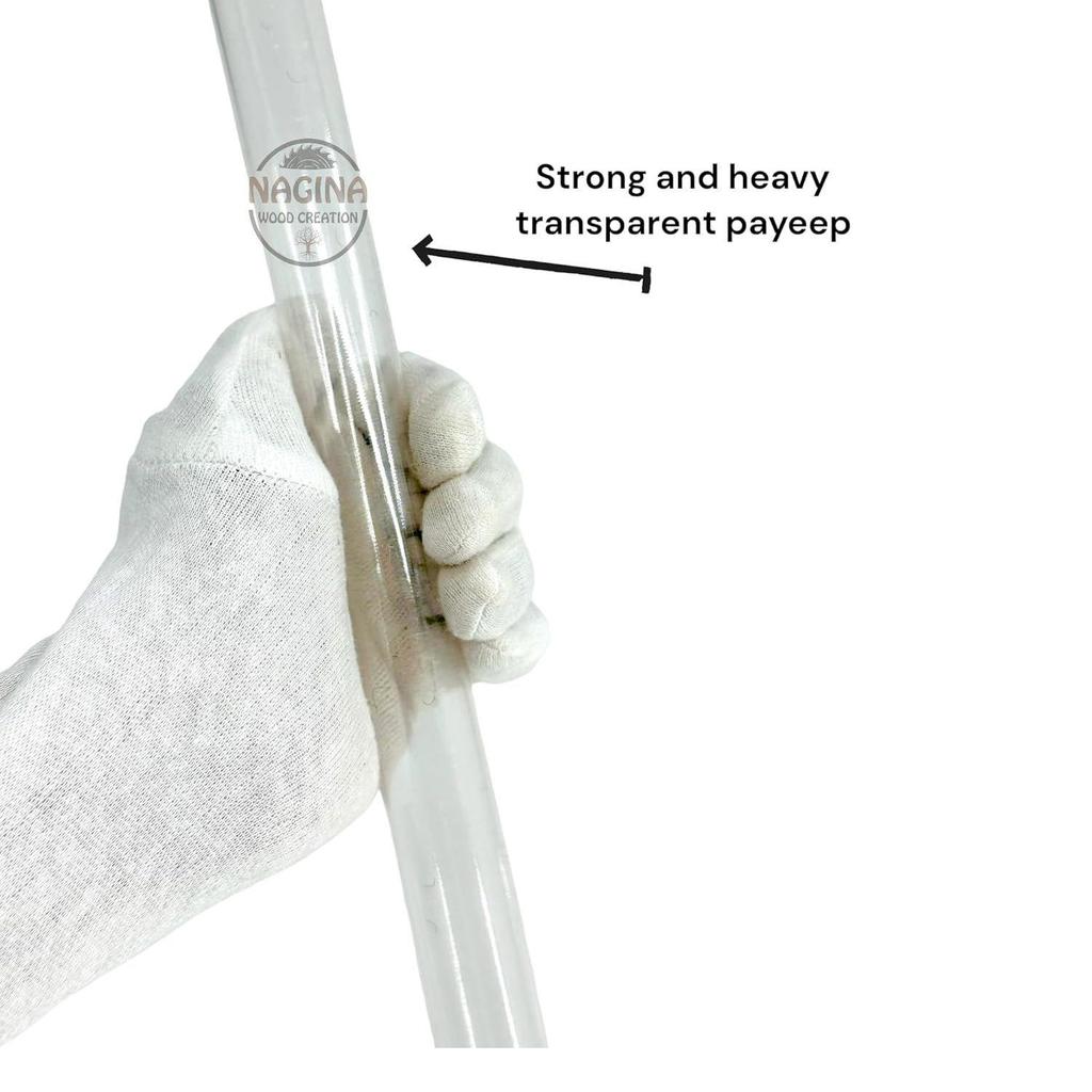 Polycarbonate Safety Stick (Pack Of 1) High Impact Resistance, Light Weight, Scratch Proof, Anti Slip Bottom Security Stick