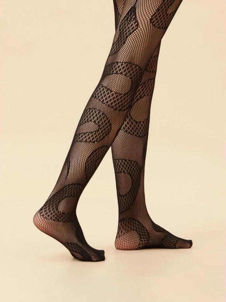 Snake Pattern Fishnet Stockings – Sexy Mesh Pantyhose for Women