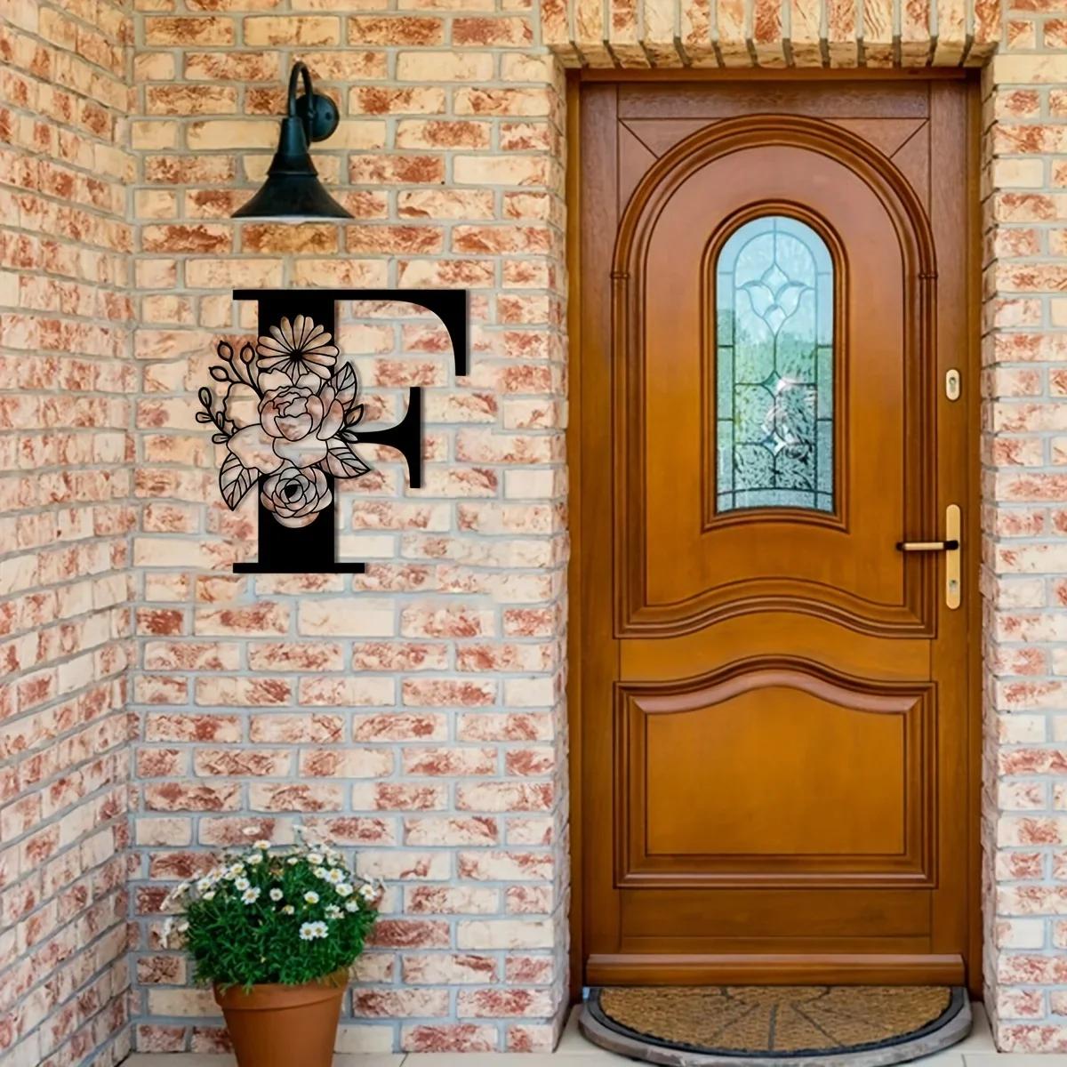 Потрясающая металлическая табличка с цветочными буквами-монограммами! Металлическое — фото 16