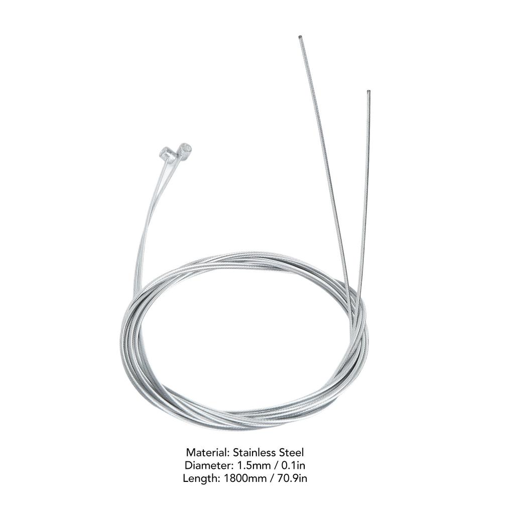 10PCS Bike Brake Cable 1800mm 1.5mm Zinc Coated Professional Bicycle Brake Line for Mountain Bike Road Bike Cycling Accessories