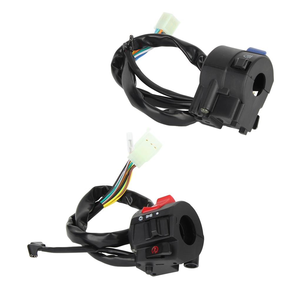 1 Pair Motorcycle 7 8inch Left and Right Handlebar Mount Switch with Horn and Ignition Control