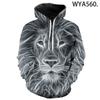Spring and Autumn Men's Wolf Animal Pattern 3D Printing Hoodie Harajuku Fashion Hooded Sweatshirt Unisex Casual Pullover 01
