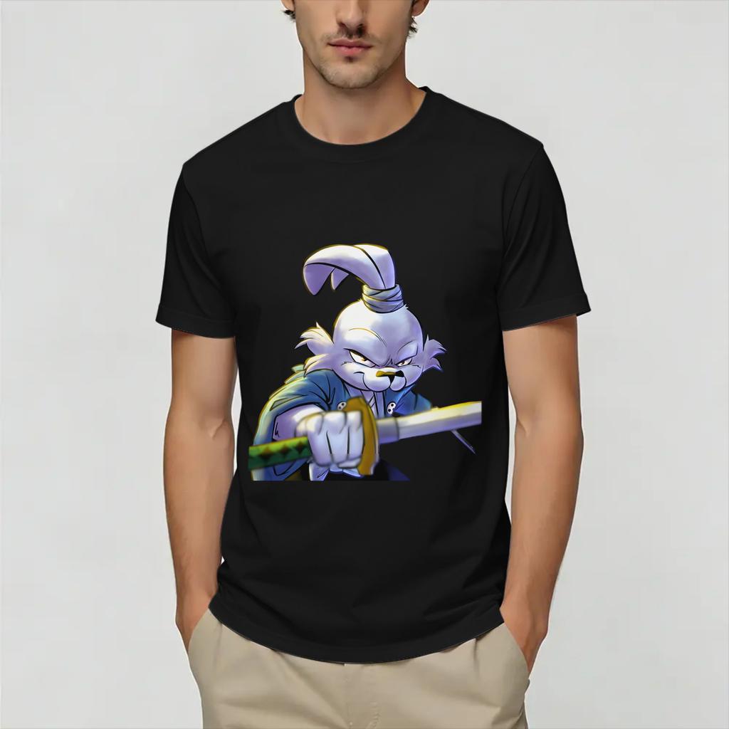 Rabbit Yojimbo Unisexs T Shirt Funny Tees Short Sleeve Round Collar Tshirt 100 Cotton Original Clothing