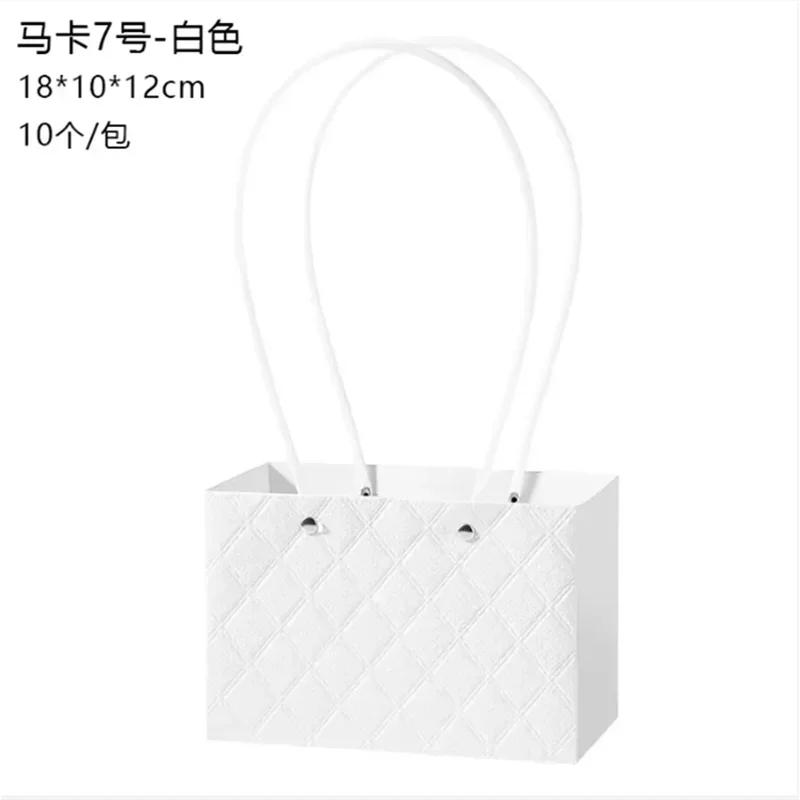 Festa de Casamento Rosa Flor Caixa de Presente Buquês de Flores Embalagem Caixa de Papel Sacola de Transporte Cesta de Armazenamento Dia dos Namorados Aniversário 10 PEÇAS