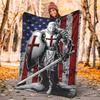 Cross Templars Knight Flannel Blanket Soft All-Season Throw, Design for Camping, Car Travel, Hiking Sofa, Bed, Office Perfect Gift for Parties