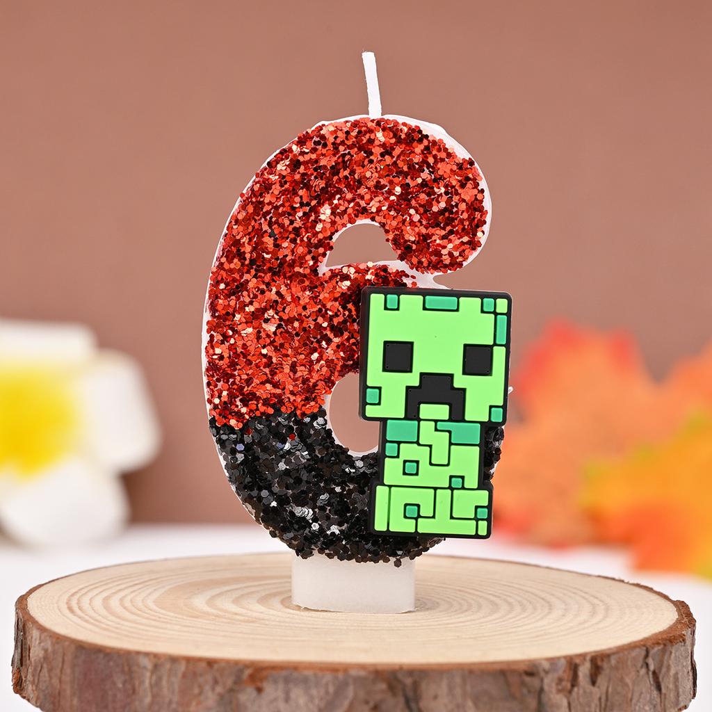 Number Birthday Candle 0-9 Glitter Cake Decoration Candle for Baking Party Supplies Kids Celebration Cake Topper Candle