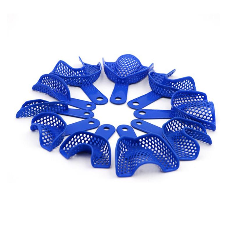 10pcs/Set Plastic-Steel Dental Impression Trays Oral Hygiene Dental Trays Tool