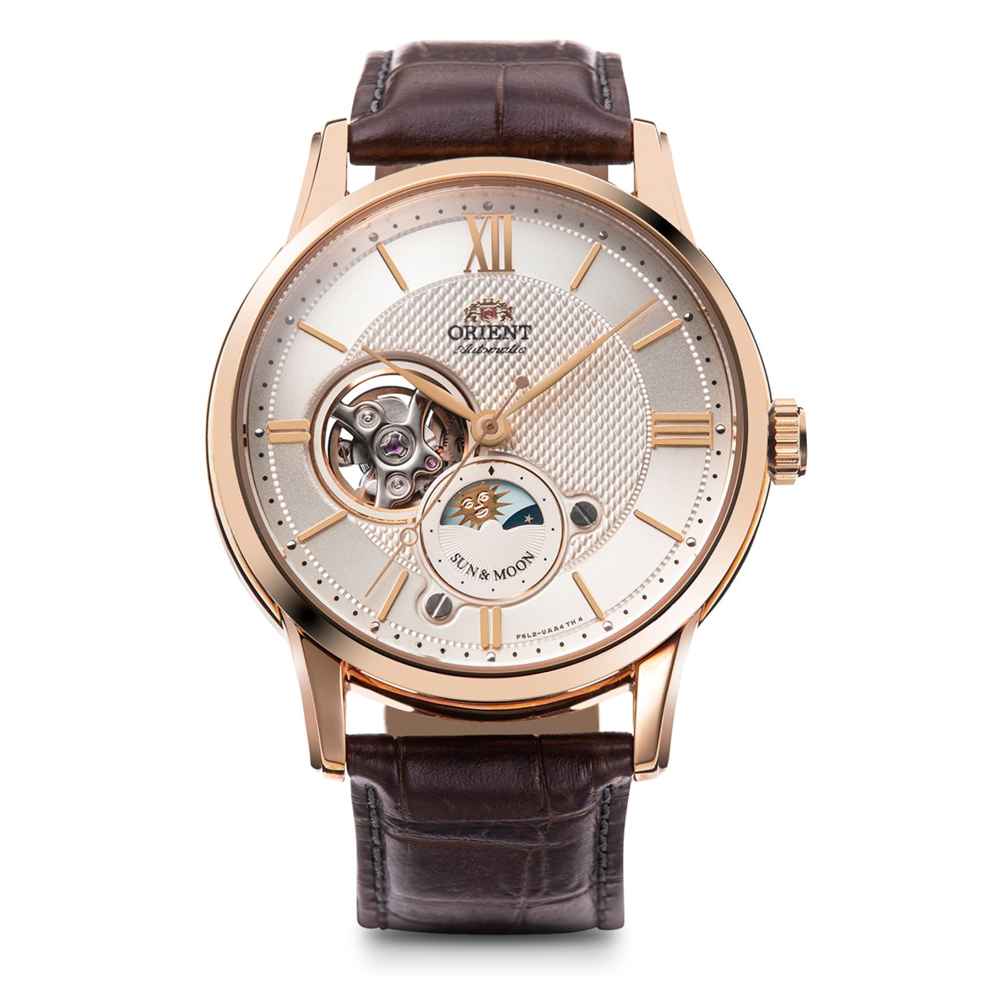 

ORIENT Classic Semi Skeleton Sun & Moon Mechanical Watch RN-AS0002S Men s