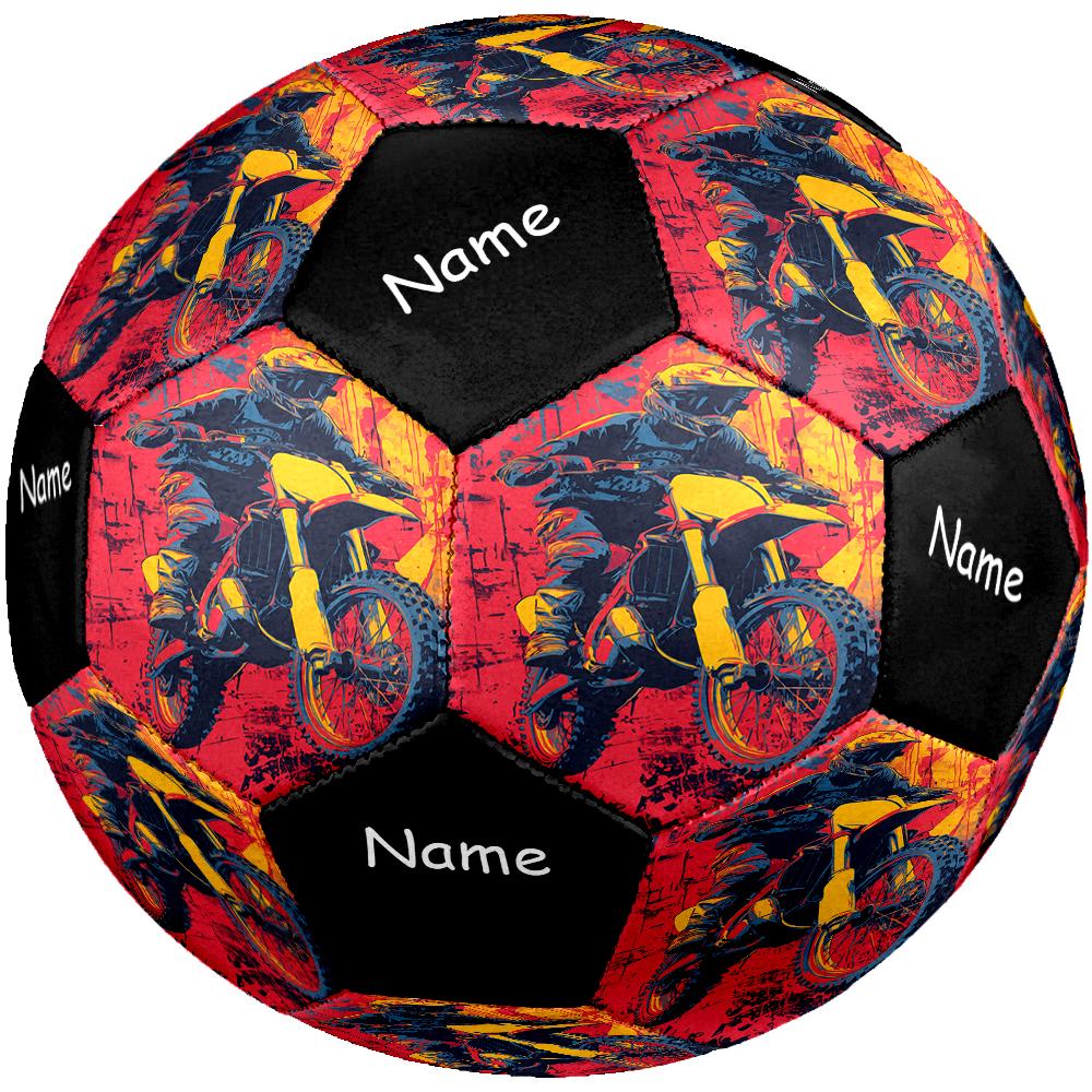 Custom Name Off Road Motorcycles Theme Size 5 Soccer Ball, Suitable for Both Indoor and Outdoor Matches, a Gift Suitable for Everyone.
