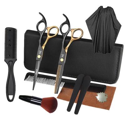 6 Inch Hair Scissors Set, Professional Hairdressing Set with Shear,Comb,Cape, Clips,  Hairdressing Set for Salon, Home