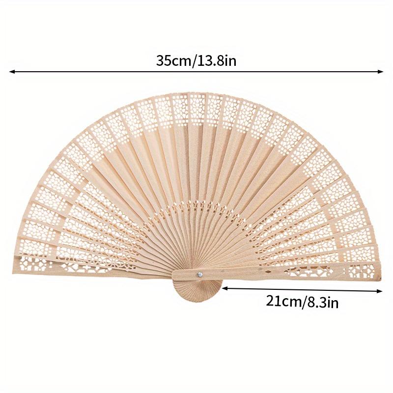 

Винтажный шелковый складной веер, бамбуковый антикварный складной веер в китайском стиле, женский танцевальный реквизит, портативный гравированный ручной веер