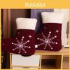 Christmas Decor Plush Sock With Embroidered Snowflake And Gift Bag For Holiday Home Decor