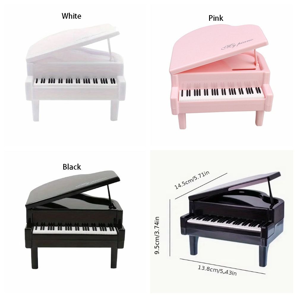 Cute Piano Modeling Piggy Bank Piano Shape Coin Storage Jar Simulation Piano Coin Box  School
