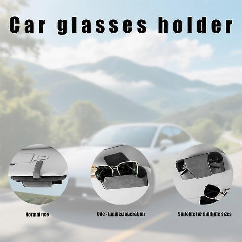 Auto-Sonnenbrillenhalter-Clip für Sonnenblende, Fahrzeug-Brillenaufbewahrungslösung für Fahrer, Wesentliches UV-Schutz-Zubehör