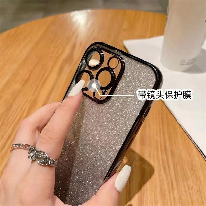 Applicable to Apple 17proMax glitter mobile phone case electroplating iPhone16 gradual change all-inclusive 15 anti-drop protective case 14