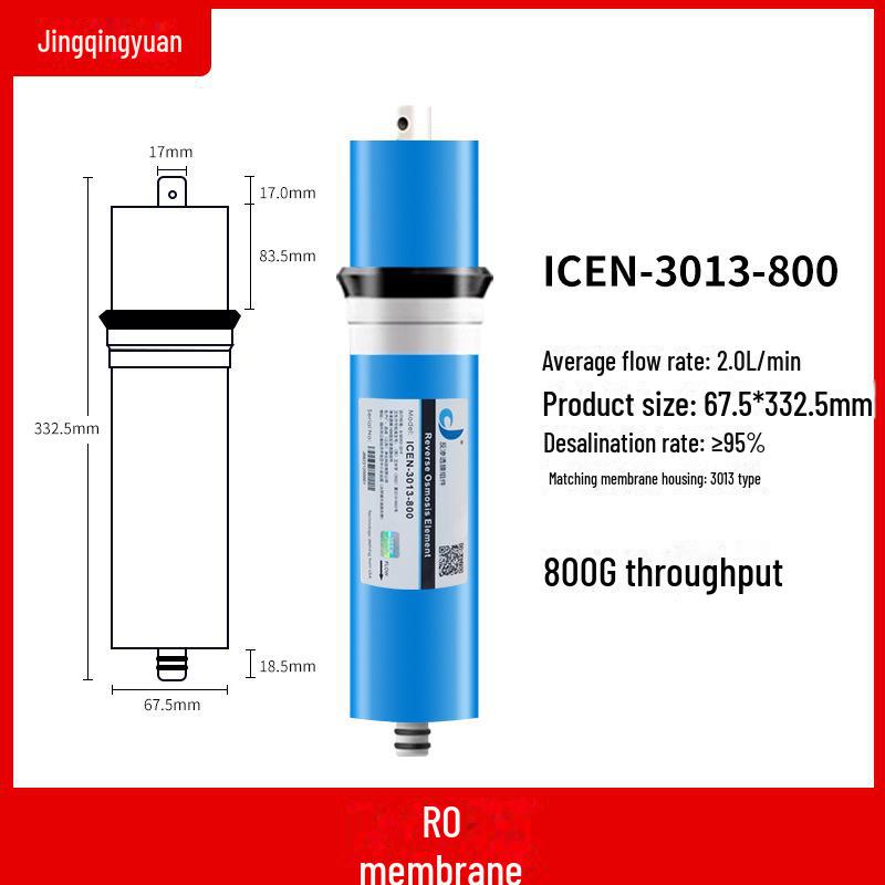 Universal RO Membrane Water Purifier Filter, 75g/100g/400g, for Direct Drinking