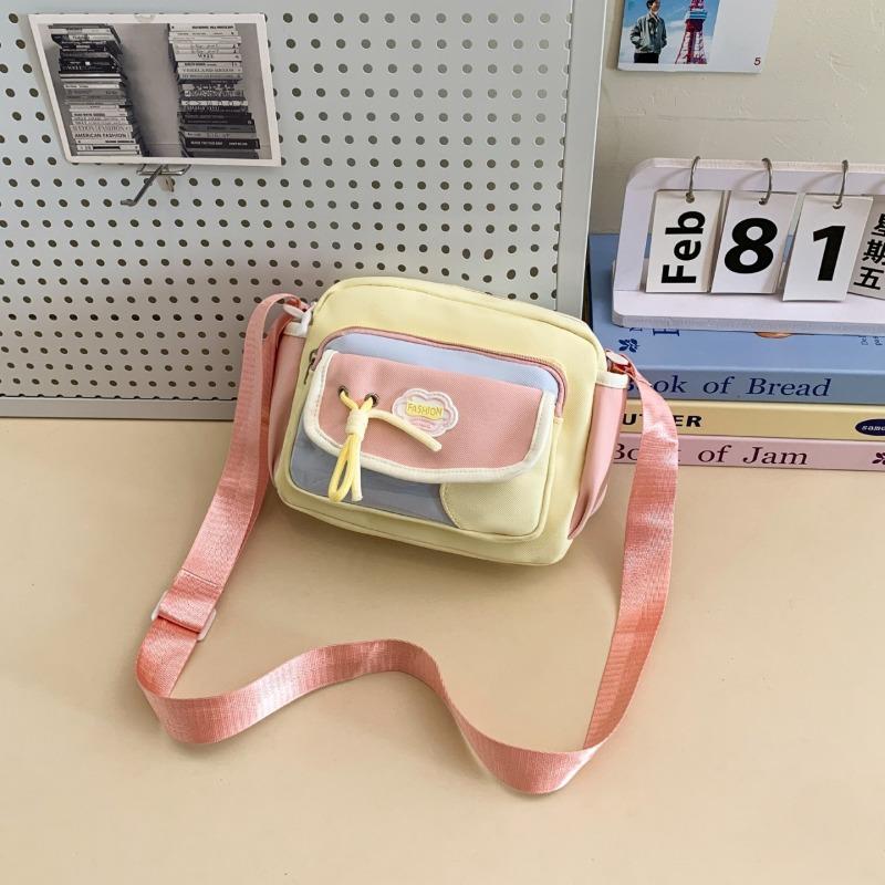 New Messenger Bag Women's Bag Simple Bow Small Square Bag Casual Going Out Mobile Phone Bag Water Cup Bag Tide