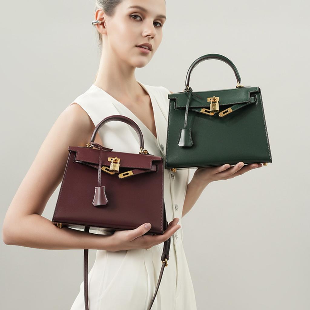 The second generation of BOX pattern mini new high-end leather handbag large-capacity texture crossbody bag for women