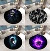 Gothic Horror Circular Carpet Skull Print Living Room Floor Mat E-sports Chair Sofa Side Anti Slip Mat Home Decoration