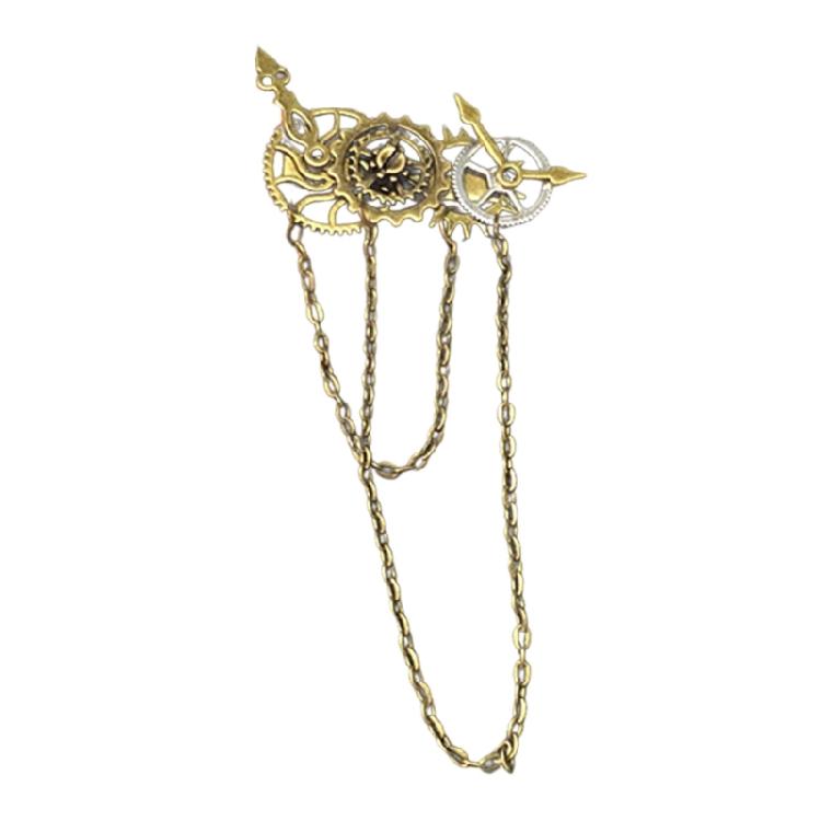 Punk Clock Metal Hair Clip Steampunk Gear Hairpin Vintage Headwear Party Gifts