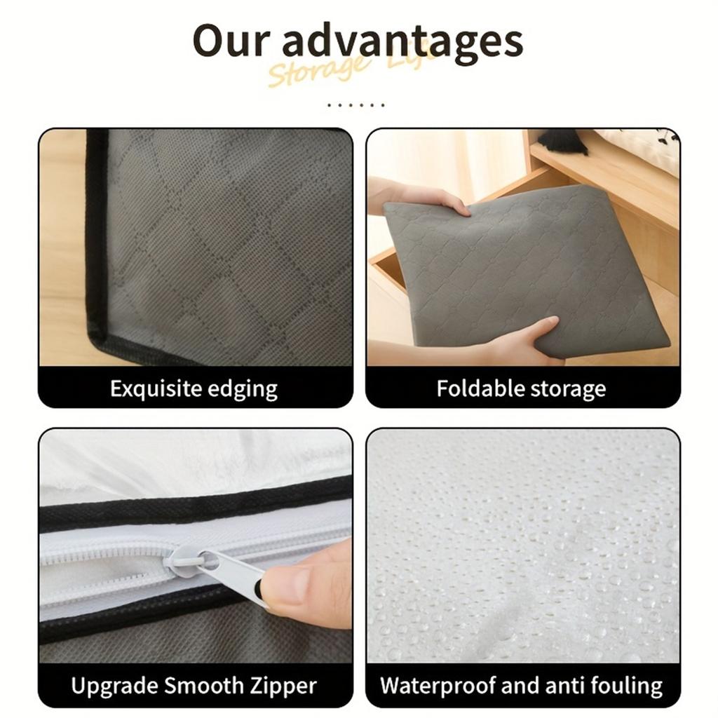 Underbed Storage Bag Foldable Quilt Clothes Storage Bag Large Capacity Dustproof Toys Bags Moisture Dust Proof Proof Organizer
