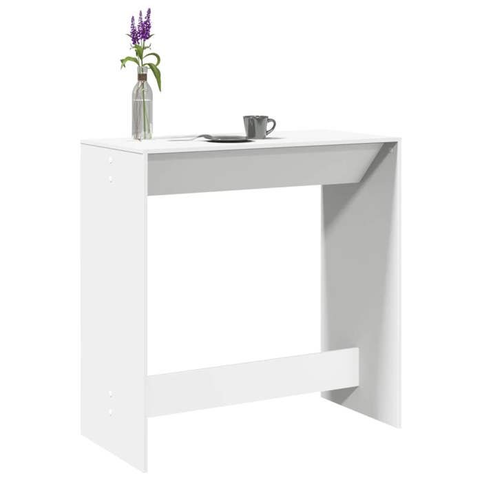 VidaXL Table de bar blanc 102x50x103,5 cm bois d'ingénierie 854427