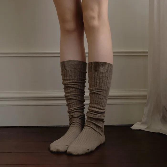 Loose Soft Warm Ribbed Over-the-Knee Socks