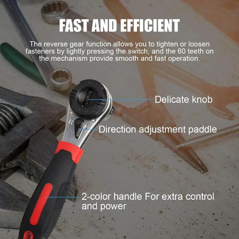 Multifunctional Ratchet Wrench Adjustable 6-22mm Screw Universal Adjustable Ratcheting Wrench Repair Hand Tools