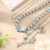 Vintage Ethnic Style Cowboy Boot Pendants Necklace Multi-layer Beads Turquoise Choker Necklaces Bohemia Jewelry Gifts