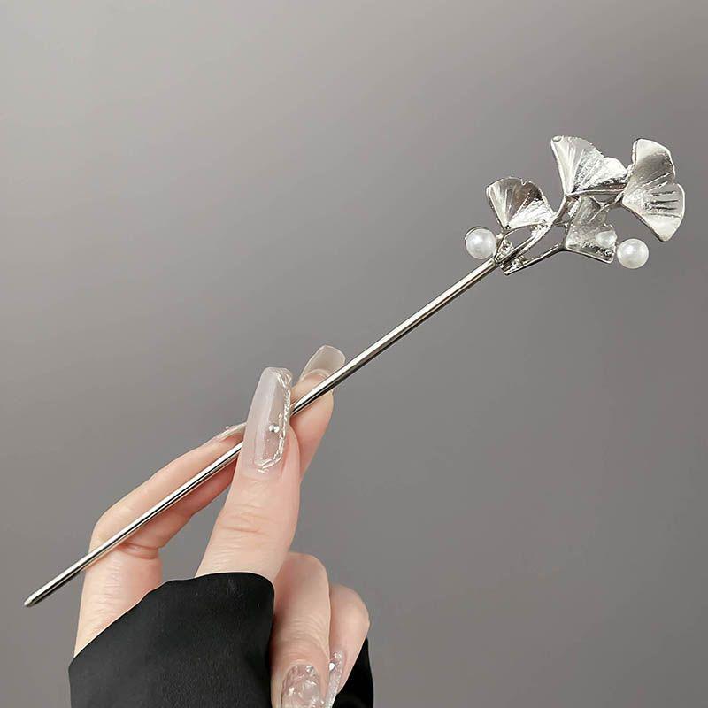 

Серебряная женская заколка для волос высокого класса в китайском стиле 2024 для прически пучок