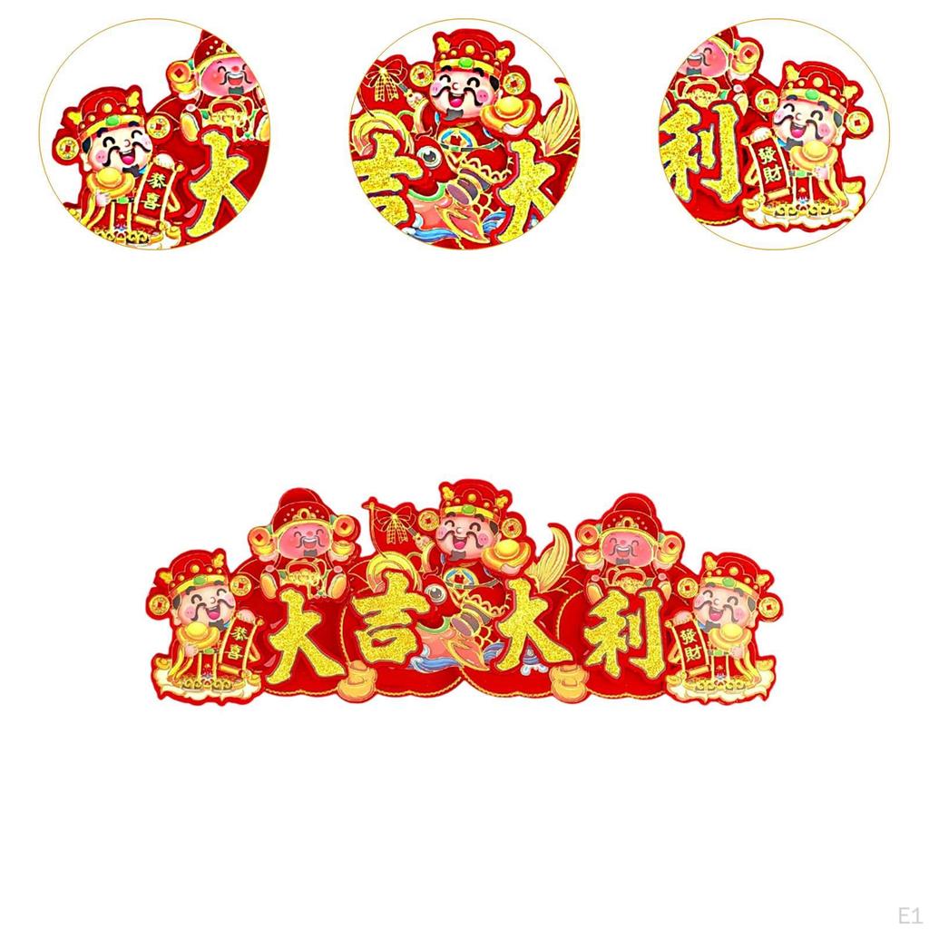 Chinese Year Banner Lucky Spring Decoration for Indoor Outdoor Farmhouse Door