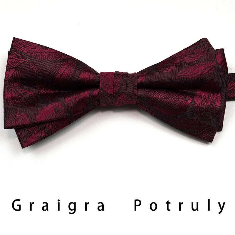 Men'S Formal Business Tie 8Cm Trend Ethnic Style Guochao Chinese Style Bow Tie Pocket Towel Set Retro Coffee