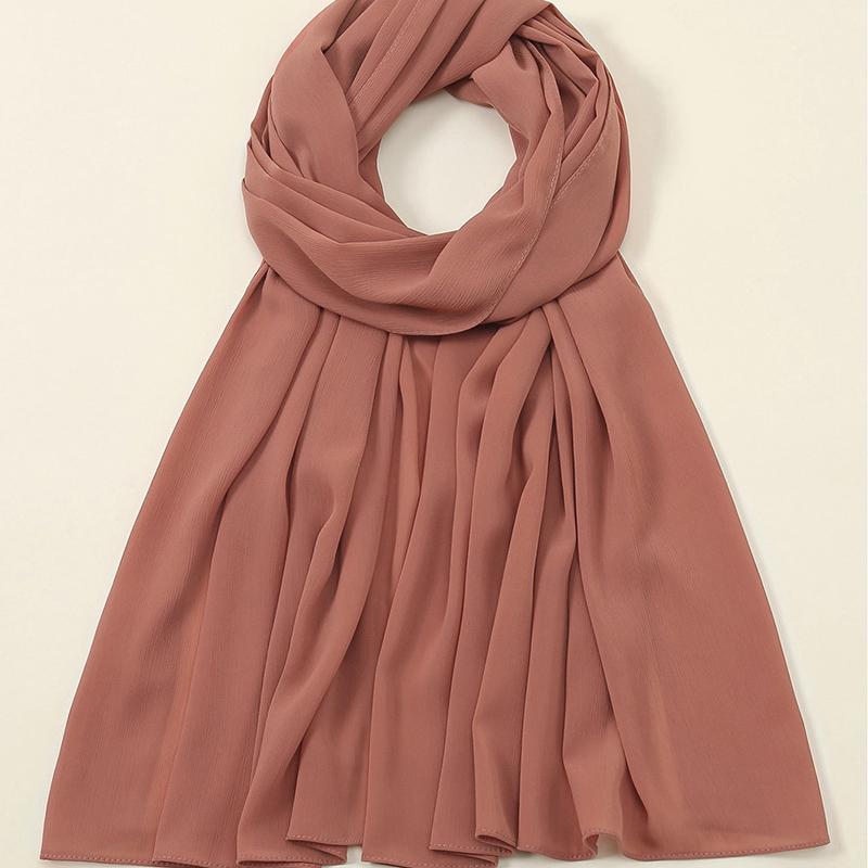 High Quantity Georgette Crepe Hijabs Crinkle Chiffon Scarf Women Muslim Headscarf Fashion Long Shawls Headband 180*70Cm