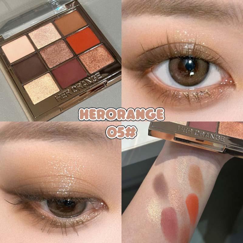 Nine Color Shimmer Matte Eyeshadow Palette Long Lasting High Pigment Eye Makeup