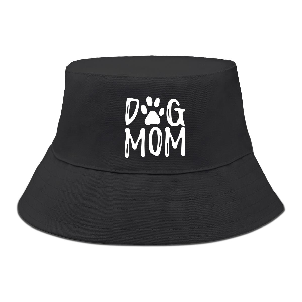 

Панама с принтом DOG MOM , Белая с собачьей лапой, Мужская кепка, Простая, Модная, Рыбацкая шляпа as the picture розовый