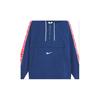 Nike Chaqueta con Capucha y Media Cremallera Big Swoosh para Hombre Ropa Exterior Azul Rojo CV9168-451