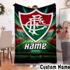 Custom Name Flamengo Crest Artwork Throws Blanket Flannel Blankets for Couch Bed Gifts for Men Women Picnic Blanket Christmas Fan Gifts