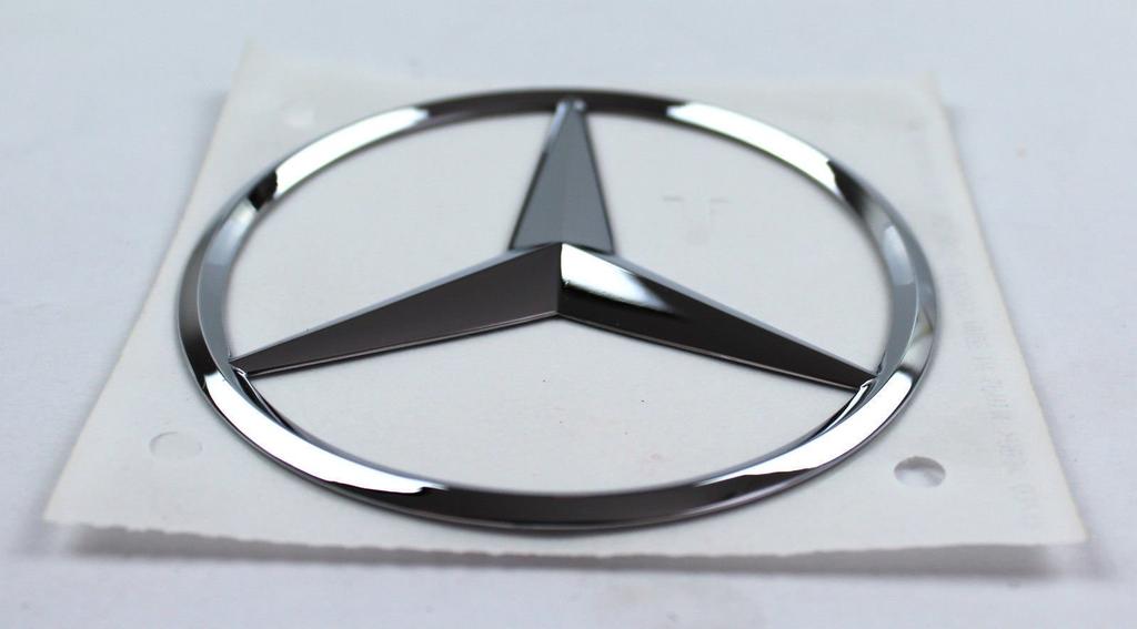 Genuine Mercedes-Benz Rear Star Mark Emblem, Three-Point, with Tape, B