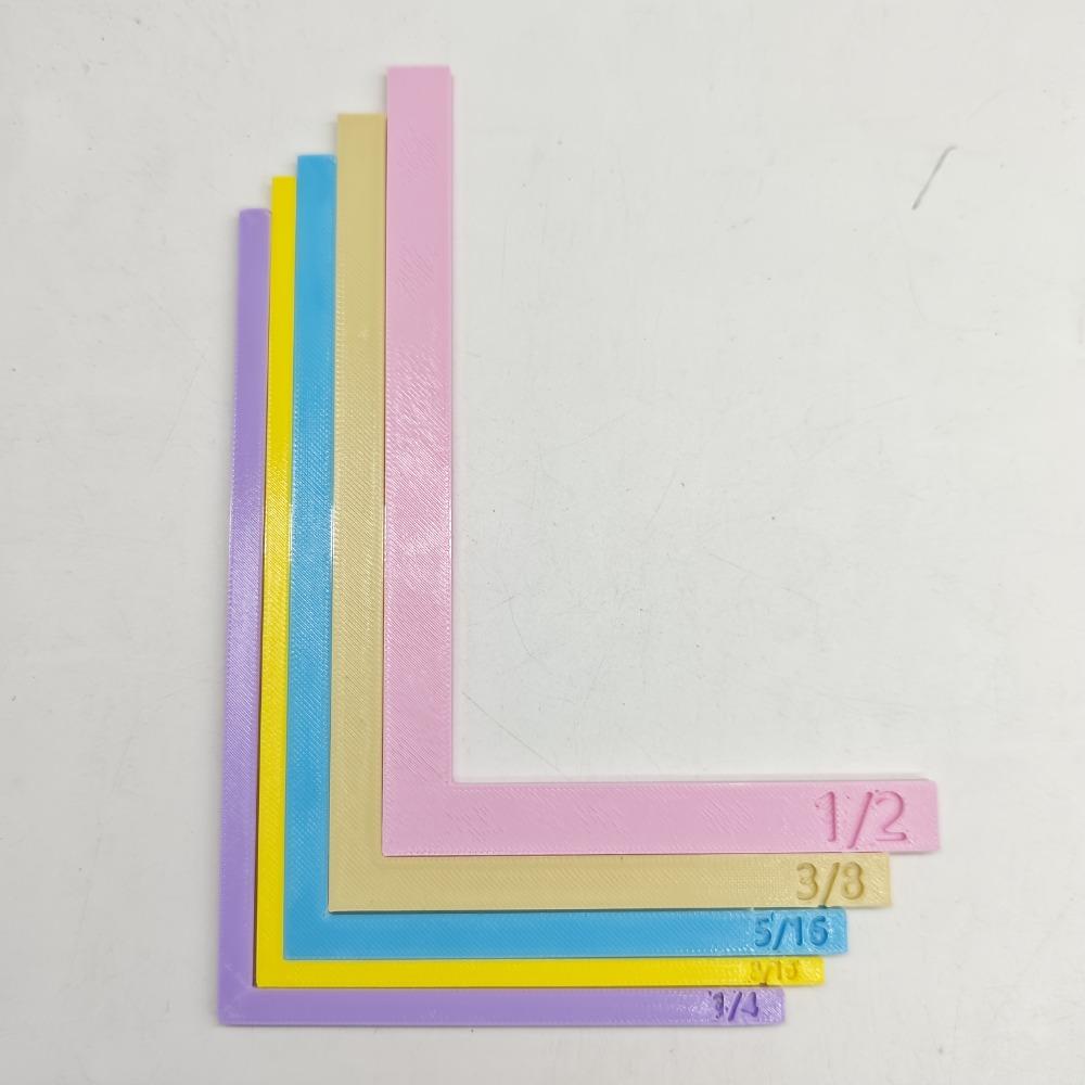 5/7pcs Color-coded Paper Crafting Alignment Guides Paper Positioning Rulers Set Card Making